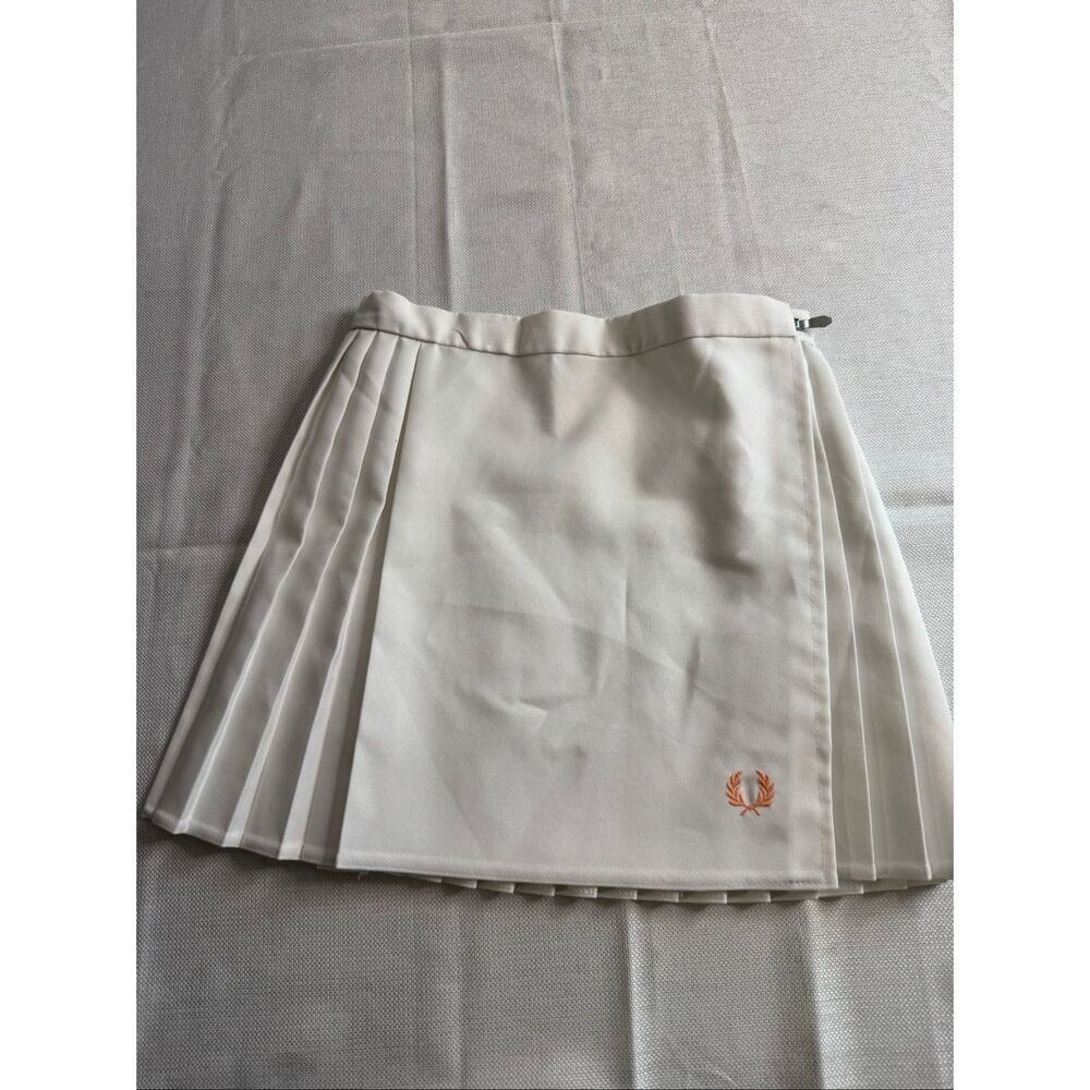 Fred Perry Sportswear White Pleated Tennis Skirt Size Medium